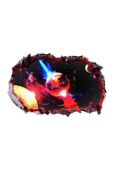 BV Decorative sticker, hole in the wall 3D, Planet, 85 cm, 1033STK-1