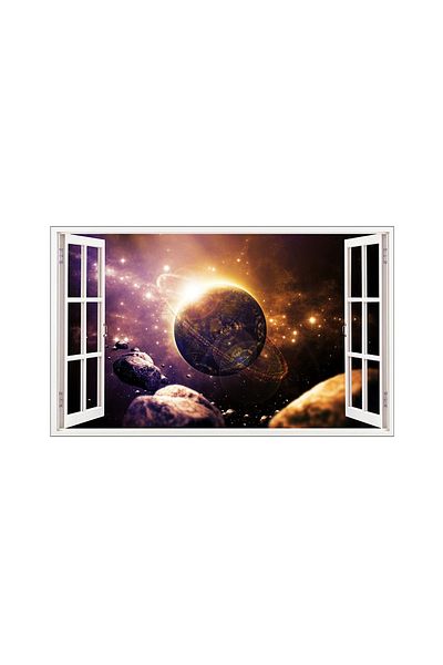 BV Decorative sticker, 3D window, Planet, 85 cm, 1042STK