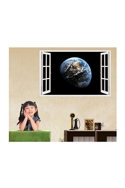 BV Decorative sticker, 3D window, Planet, 85 cm, 1036STK