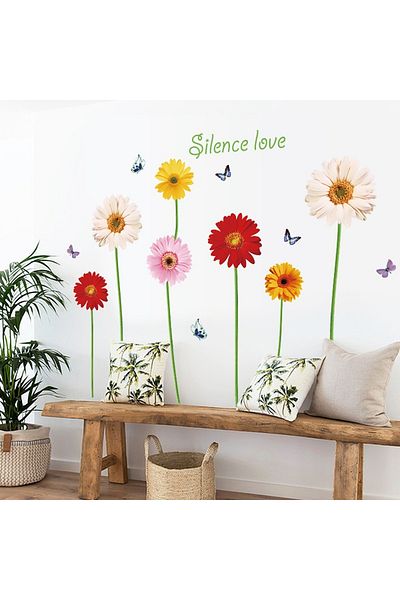 BV Decorative sticker, Gerbera Flowers, 125 cm, 803STK