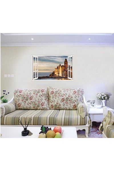 BV Decorative sticker, 3D window, Camogli liguria, 85 cm, 671STK