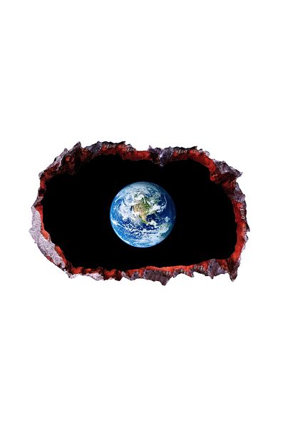 BV Decorative sticker, hole in the wall 3D, Planet, 85 cm, 1038STK-2