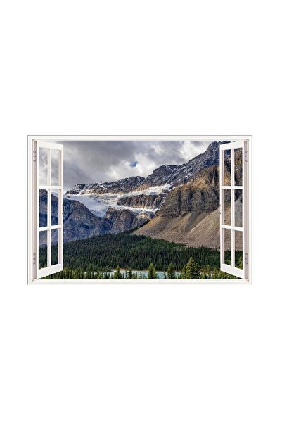 BV Sticker Decorativ, Fereastra 3d, Munte, 85 Cm, 693stk