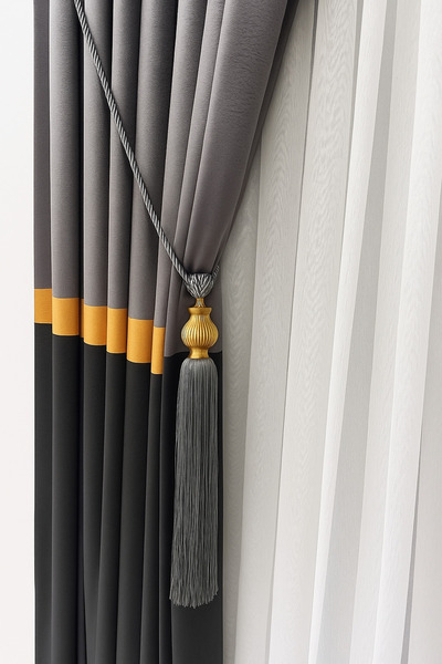 Emuz Cortina de fundal pentru tabloul de bord, gri antracit, cu dungi aurii, ...