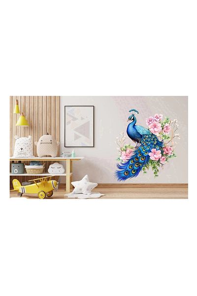 BV Decorative sticker, Peacock, Multicolor, 64 cm, 1345STK-7