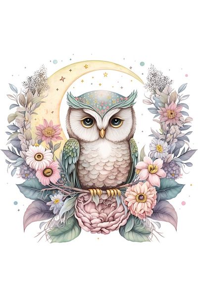 BV Decorative sticker, Owl, Multicolor, 62 cm, 1296STK