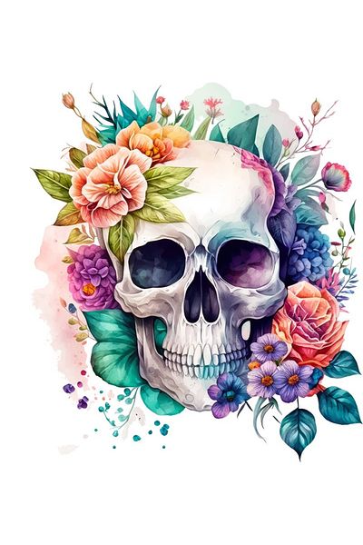 BV Decorative sticker, Skull, Multicolor, 63 cm, 1274STK-1