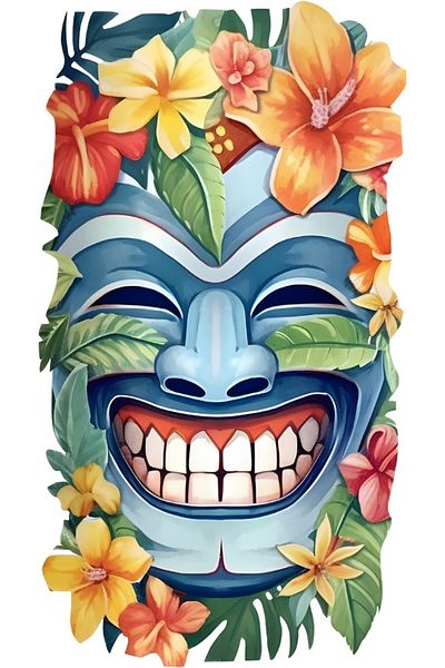 BV Decorative sticker, Mask, Multicolor, 90 cm, 1288STK