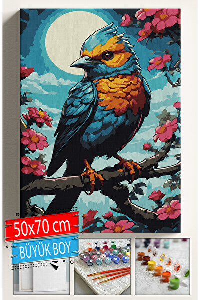 Sulepas Sayılarla Boyama Seti Numaralı Tuval Fırça Boya Dahil Kasnaklı Set 50...