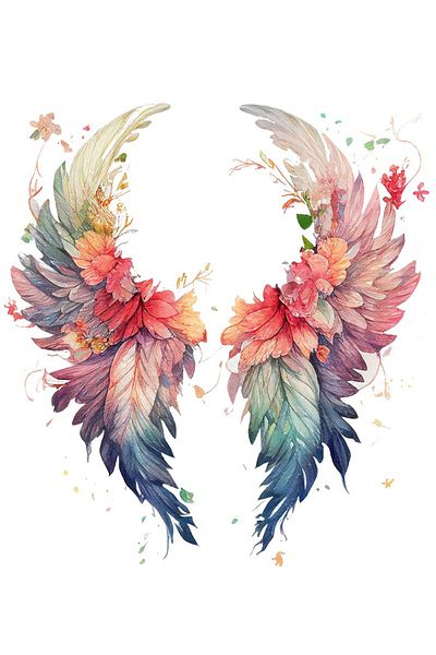 BV Decorative sticker, Wings, Multicolor, 65 cm, 1355STK-14
