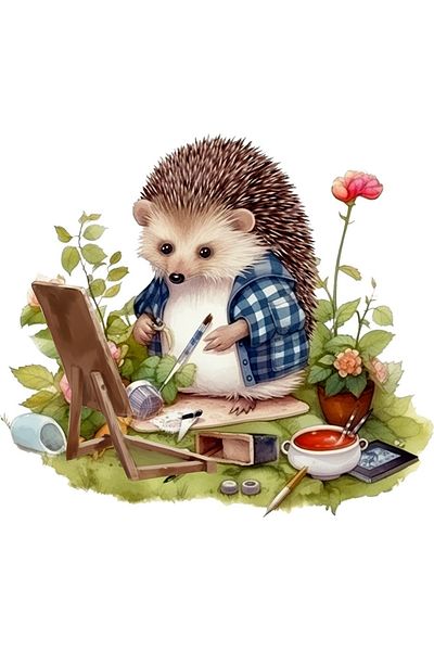 BV Decorative sticker, Hedgehog, Multicolor, 67 cm, 1276STK-1