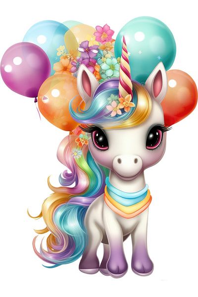 BV Decorative sticker, Unicorn, Multicolor, 80 cm, 1333STK-2