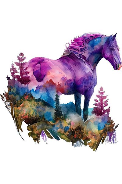 BV Decorative sticker, Horse, Multicolor, 61 cm, 1259STK-1