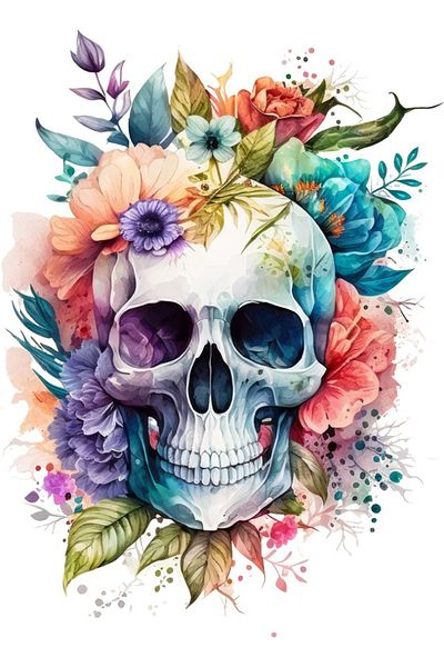 BV Decorative sticker, Skull, Multicolor, 82 cm, 1274STK