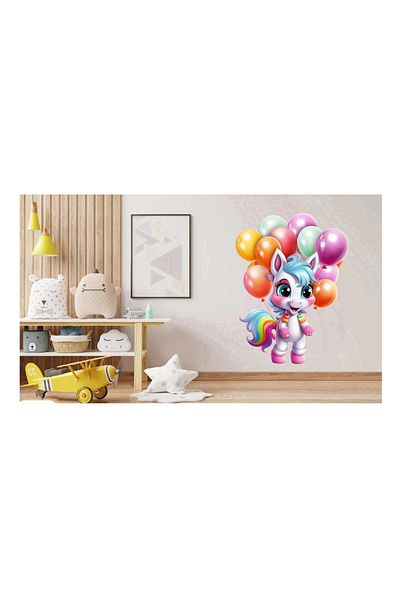 BV Decorative sticker, Unicorn, Multicolor, 80 cm, 1333STK-6