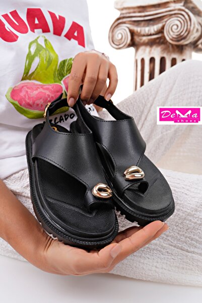 Demashoes Sandale de damă cu detaliu de cataramă din aur alb, elegante și confortabile, pentru utilizare zilnică