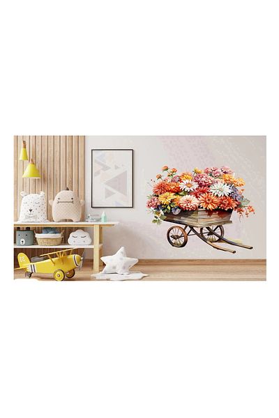 BV Decorative sticker, Chrysanthemum Flowers, Multicolor, 60 cm, 1363STK-13