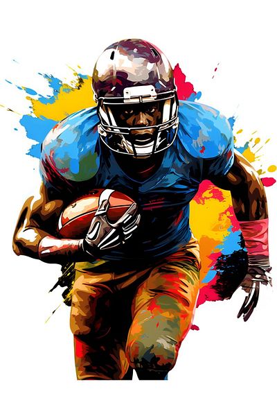 BV Decorative Sticker, American Football, Multicolor, 74 cm, 1335STK-7