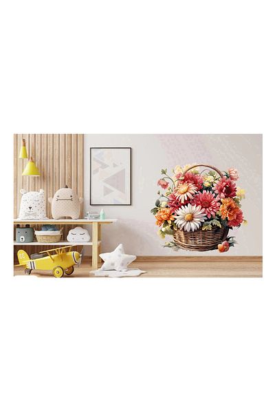 BV Decorative sticker, Chrysanthemum Flowers, Multicolor, 63 cm, 1363STK-9