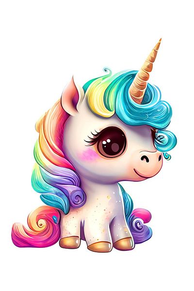 BV Decorative sticker, Unicorn, Multicolor, 75 cm, 1202STK