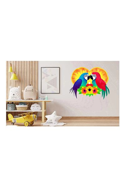 BV Decorative sticker, Parrots, Multicolor, 73 cm, 1243STK
