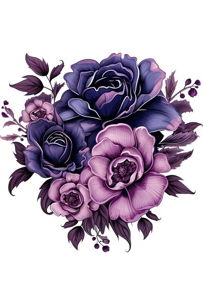 BV Decorative sticker, Flowers, Multicolor, 61 cm, 1325STK-2