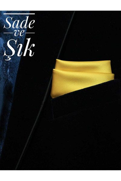 Store Satin Plain Men's Pocket Medallion Jacket Handkerchief