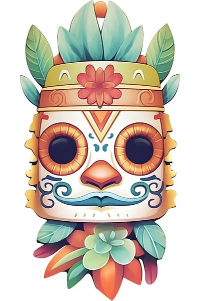 BV Decorative sticker, Mask, Multicolor, 90 cm, 1288STK-6
