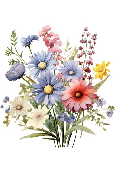 BV Decorative Sticker, Wild Flowers, Multicolor, 63 cm, 1319STK-8