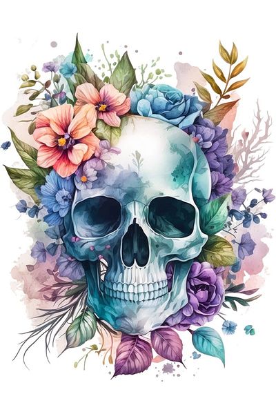 BV Decorative sticker, Skull, Multicolor, 75 cm, 1274STK-2