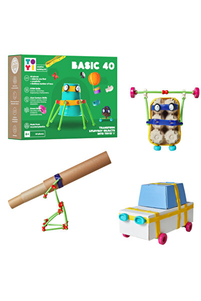 Toyi STEM educational toy, 6 years +, 40 building pieces, creative kit