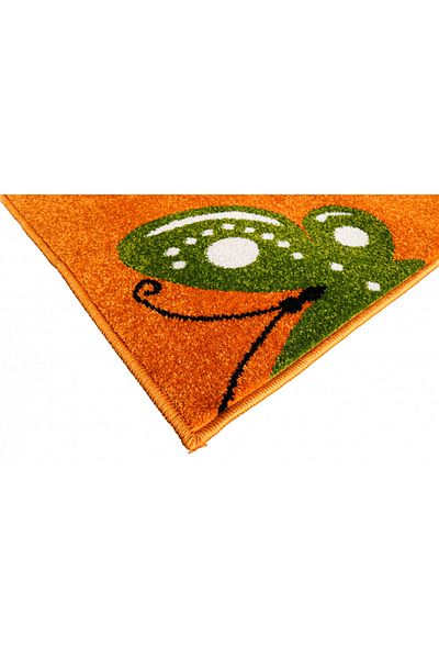 Kolibri Children's Room Carpet Covorexpert Butterflies 11206-160, 120 x 170 cm, Orange, 9 mm Thread, Anti-Allergic
