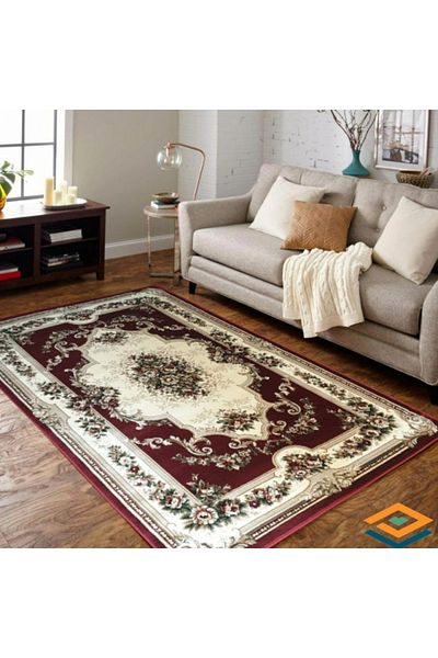 Covorexpert Carpet Lotos 574-210, 50 x 80 cm, Red, 8 mm thread, Anti-allergic, Living room, Bedroom