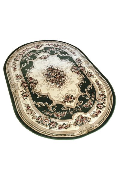 Lotos Oval Carpet Covorexpert 574-310, Various Sizes, Green, 8 Mm Thread, Anti-Allergic, Living Room, Bedroom