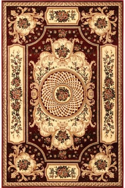 Covorexpert Lotos Carpet 531-220, 60 x 110 cm, Grena, Red, 8 mm Thread, Anti-Allergic, Living Room, Bedroom