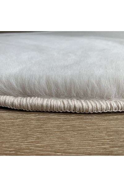 LOP Premium Belgian Carpet Covorexpert 050, 100 x 100 cm, Cream, 23 mm Pile, Anti-Slip, Anti-Allergic