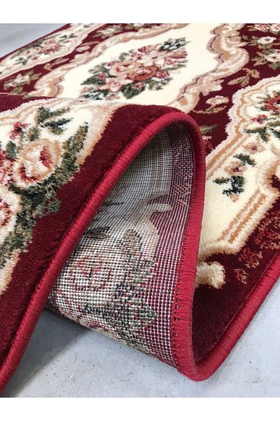 Covorexpert Oval Carpet Lotos 570-210, 150 x 300 cm, Grena, Red, 8 mm Thread, Anti-Allergic, Living Room