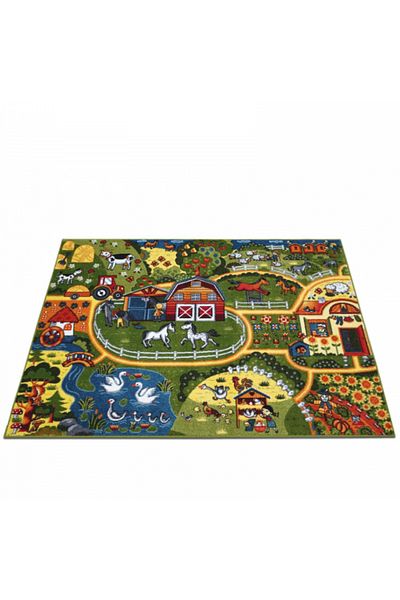 Kolibri Children's Room Carpet Covorexpert Ferma 11287-120, 120 x 170 cm, Multicolor, 9 mm Thread, Anti-Allergic