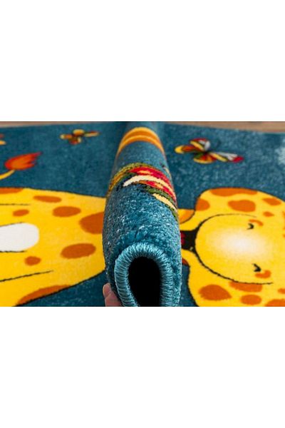 Kolibri Children's Room Carpet Covorexpert Giraffe 11112-140, 80 x 150 cm, Multicolor, 9 mm Thread, Anti-Allergic