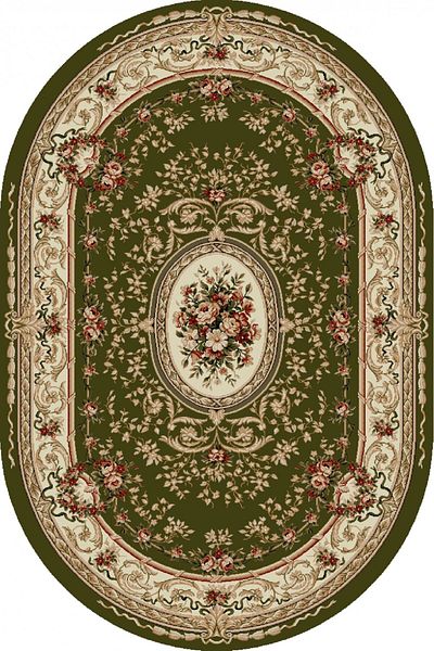 Lotos Oval Carpet Covorexpert 568-310, Various Sizes, Green, 8 Mm Thread, Anti-Allergic, Living Room, Bedroom
