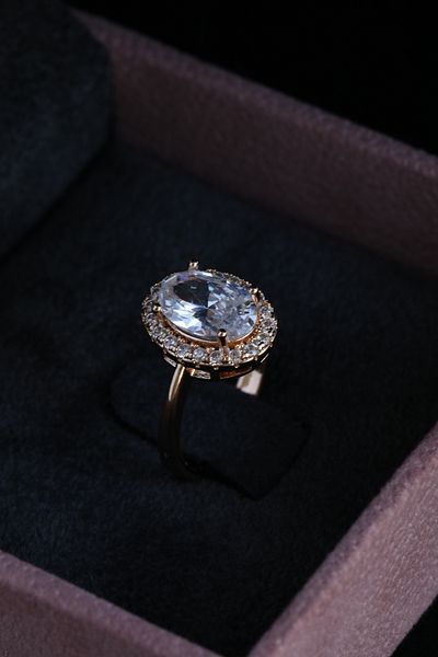 Inure Jewelry Bright Zircon Stone Special Design Serious Relationship Vip Women's Adjustable Ring