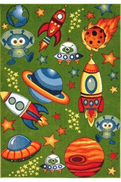 Kolibri Children's Room Carpet Covorexpert Cosmos 11200-130, Various Sizes, Green, 9 Mm Thread, Anti-Allergic