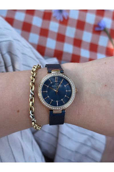 JG. Polo Club Jg.Polo Club Dark Blue Special Series Stone Steel Mesh Cord Watches Do Not Change Color Women's Watch