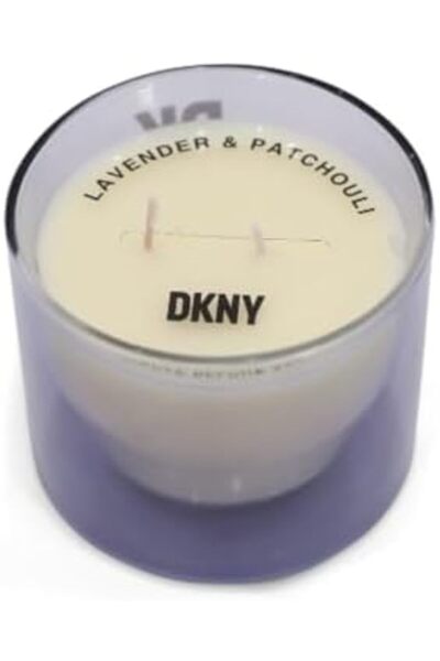 Dkny Double Wall Scented Candle Cement Flameless Candles (Scent of Lavender and Patchouli, 2-Wick, P