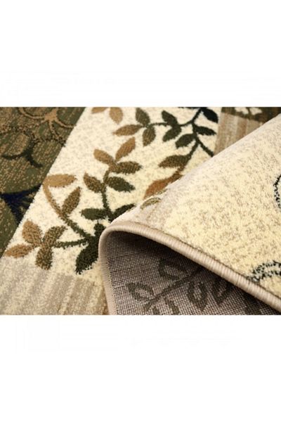 Lotos Carpet Covorexpert 1521-116, Various Sizes, Cream, Green, 8 Mm Thread, Anti-Allergic, Living Room