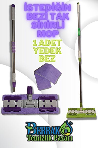 HALL BREATHE İki Bezli Mandallı Çok Yönlü Temizlik Mopları, Duvar, Cam ve Yer...