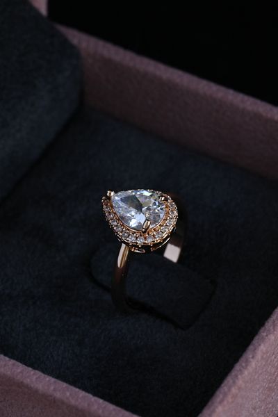 Inure Jewelry Bright Zircon Stone Special Design Serious Relationship Vip Women's Adjustable Ring