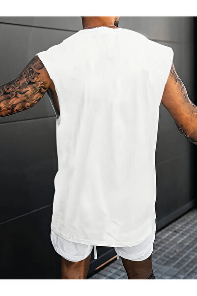 LAYORA Ανδρικό αμάνικο πουκάμισο casual - Άνετο και αναπνεύσιμο με γεωμετρικό σχέδιο τοπίου,