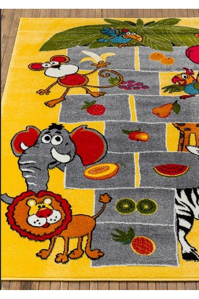 Kolibri Children's Room Carpet Covorexpert Sotron 11120-150, Various Sizes, Yellow, 9 Mm Thread, Anti-Allergic