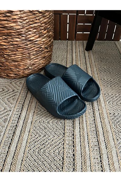 Behtah Kundura Men's Yiezyy Model Slippers Sport Slippers Non-Slip Sole Beach Pool Beach Daily Slippers